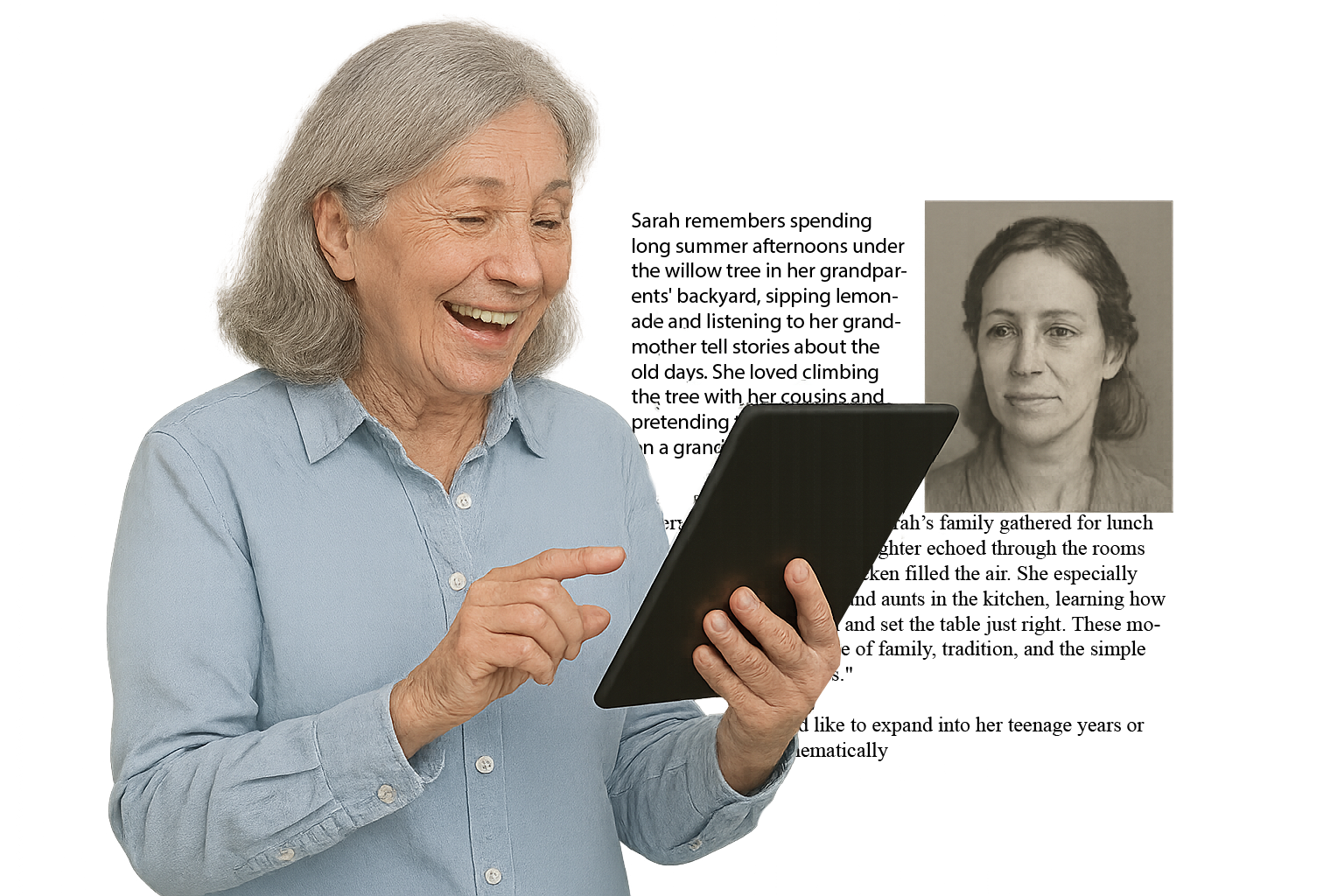 Elder person using Ely